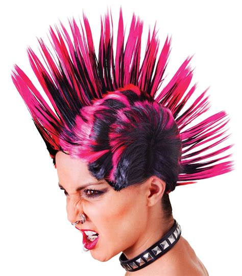 adult unisex punk rock red mohawk wig hair spike fancy dress accessory kd958 buy wig mohawk