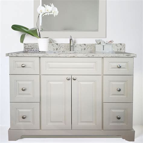 Made with extremely hard quartz crystals, corian ® quartz survives the impact of nicks and cuts that can occur with daily wear and tear. LUKX Bold Damian 42 inch Antique White Vanity with Quartz Top in Milky Way | The Home Depot Canada