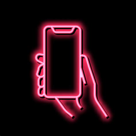 Mobile Phone Neon Glow Icon Illustration 20585610 Vector Art At Vecteezy