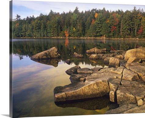 Eagle Lake Acadia National Park Maine Wall Art Canvas Prints Framed