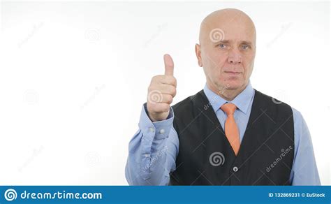 Confident Businessman Thumbs Up Showing A Good Job Hand