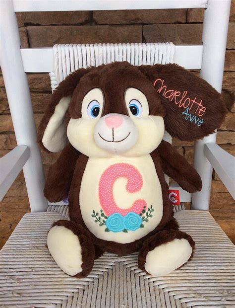 Personalized Stuffed Animal Stuffed Bunny Embroidered Bunny