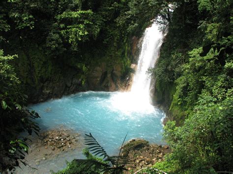 Waterfall Of Río Celeste Tenorio Volcano National Park Costa Rica