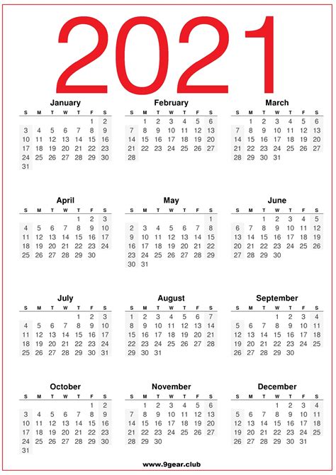 2021 Calendar United States Hd Print Printable Calendars Free