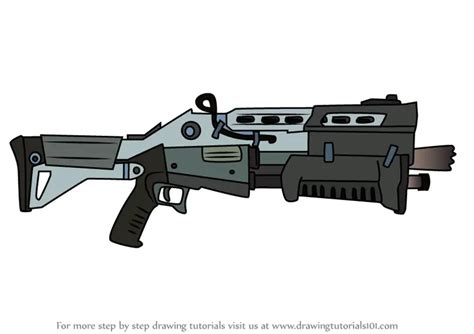 How To Draw A Combat Shotgun