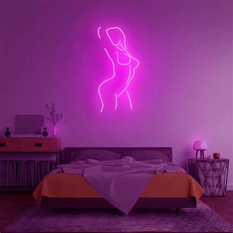 Female Body Pose Led Neon Sign Neon Logo Wall Signs Love Etsy