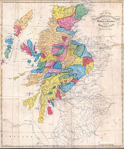 1822 Clan Map Of The Highlands Of Scotland 5432 X 6552 Roldmaps