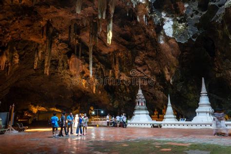 Tham Khao Luang Cave Beautiful Mountain Historic Temple Cave During