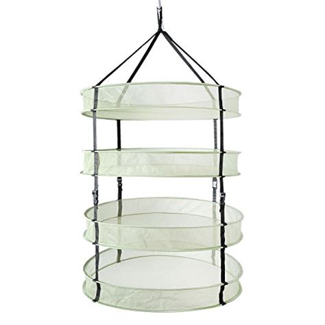 Ipower 2ft 4layer Green Mesh Hanging Herb Drying Rack Dry Net With
