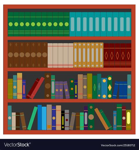 Elegant Bookcase Royalty Free Vector Image Vectorstock