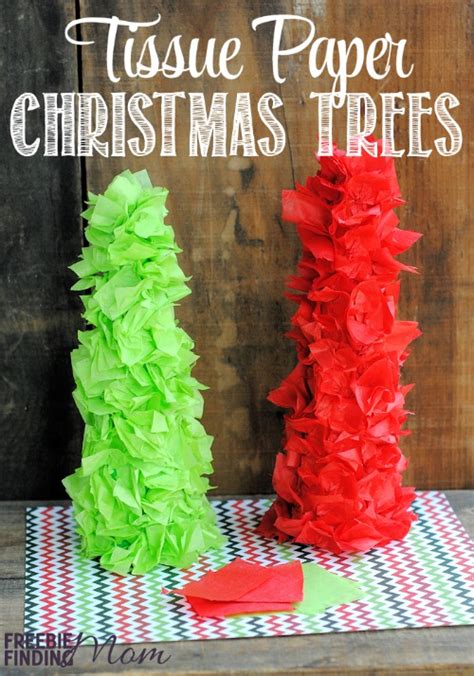 Diy Christmas Crafts Tissue Paper Christmas Trees