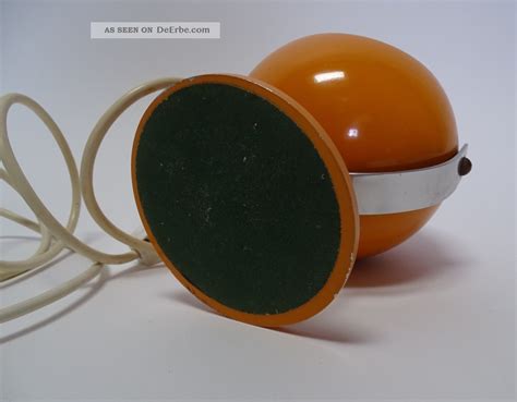 Der optische traum in jedem zimmer! Space Age Panton Ära Nachttisch Kugel Lampe Orange Chrom Metall Design