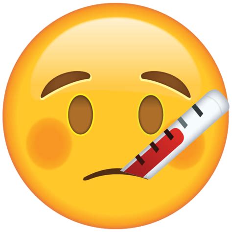 Face With Thermometer Emoji Sick Emoji Emoji Emoji Love