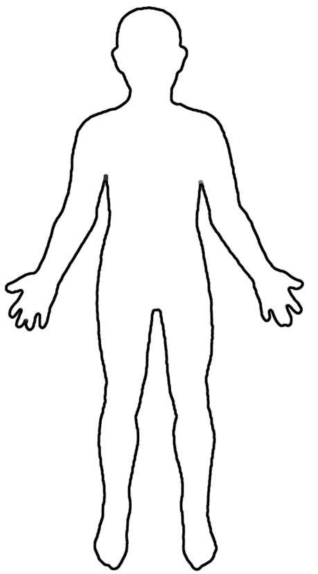 The Body Is Shown In Black And White With An Outline Of The Mans Torso