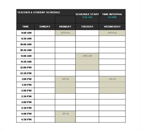 College Schedule Template Tips And Tricks For Efficient Time