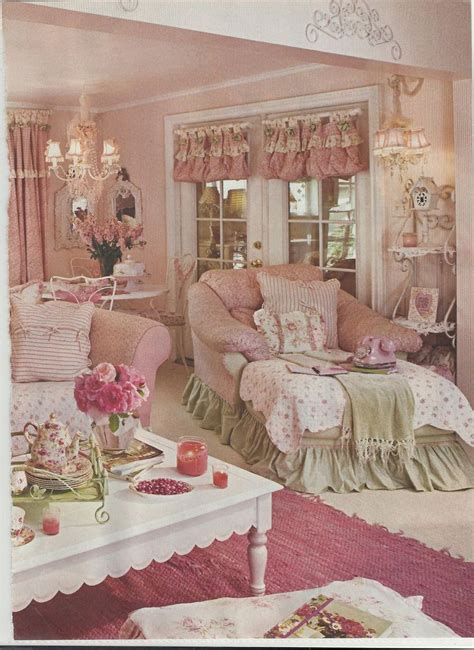 Country Pink Living Room Pink Home Pretty Decorate Cozy Living Room