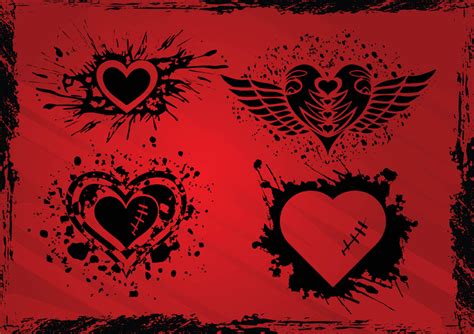 Grunge Hearts Vector Art And Graphics