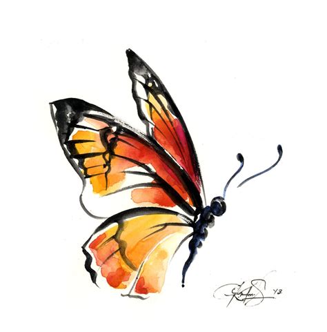 Monarch Butterfly Watercolor Painting Awe