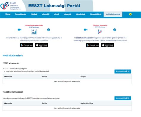 A megjelenő új oldalon, az eeszt alkalmazás résznél kattintsunk az új regisztráció gombra. Eeszt Alkalmazás - Maganszolgaltatok Kotelezo Csatlakozni ...