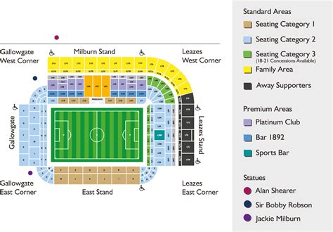 St James Park Seating Plan Seating Plans Of Sport Arenas Around The