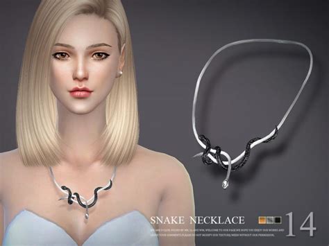 Sims 4 Cc Snake Necklace 25 Designs Maxis Match