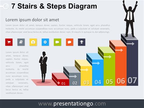 7 Stairs And Steps Powerpoint Diagram