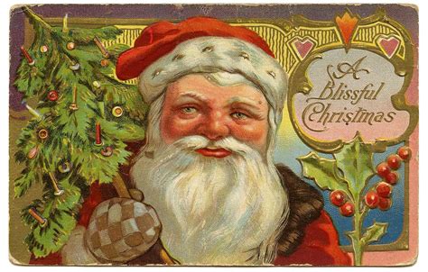 vintage christmas clip art victorian santa with tree the graphics fairy vintage christmas