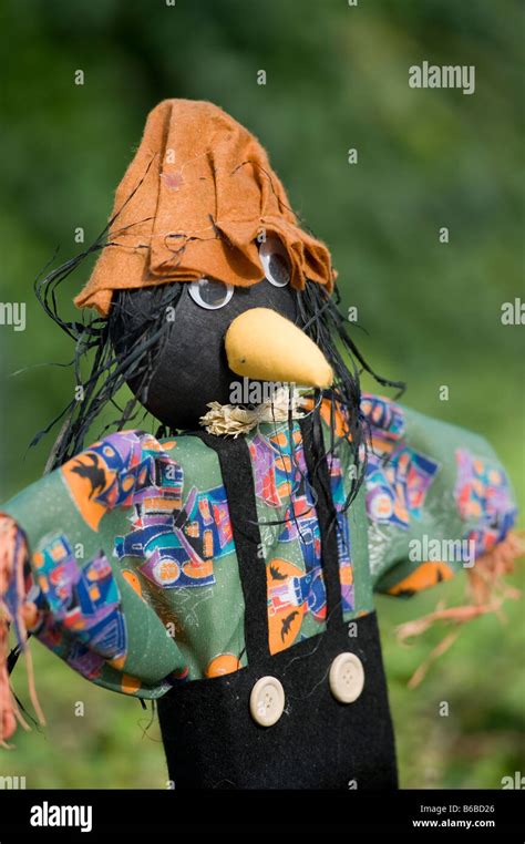 Crow Scarecrow At Lubenham Scarecrow Festival Leicestershire Stock