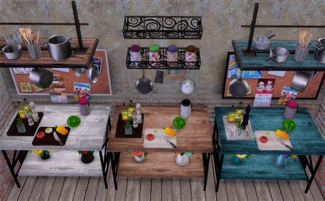 Sims 4 Ccs The Best Urban Chic Kitchen Clutter By Pqsim4