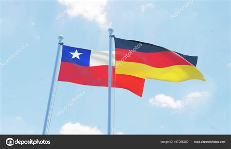 Los jóvenes alemanes, prefieren estudiar los días de semana y dejar las actividades comunitarias. Chile Alemania Dos Banderas Agitando Contra Cielo Azul ...