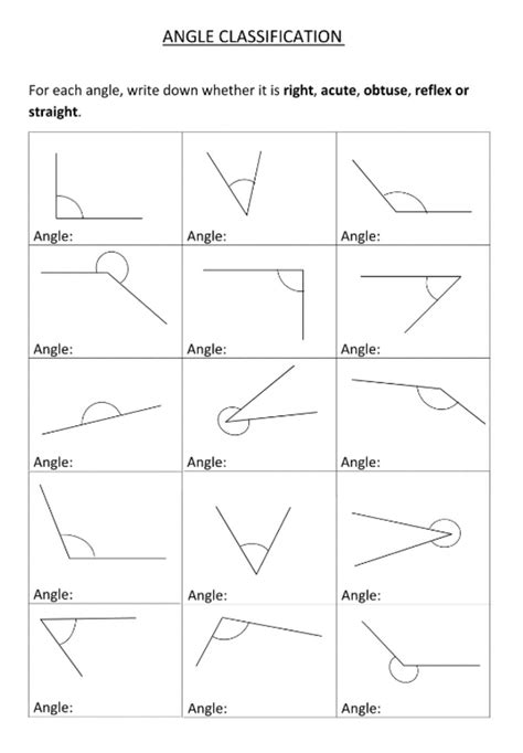 Types Of Angles Worksheet Finding Angles Worksheet Have Fun Teaching