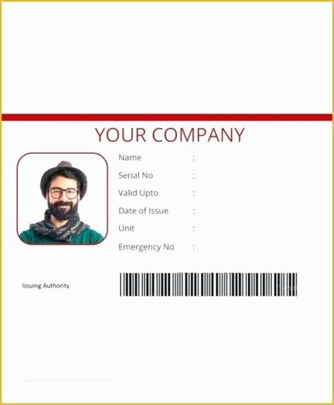 Temporary Id Template Download Free