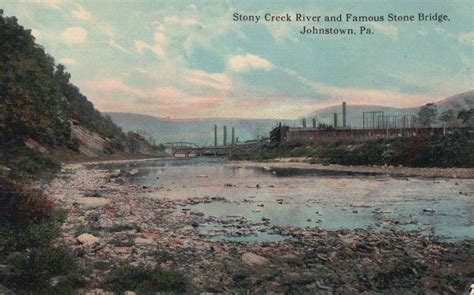 Vintage Johnstown Stonycreek River Stone Bridge