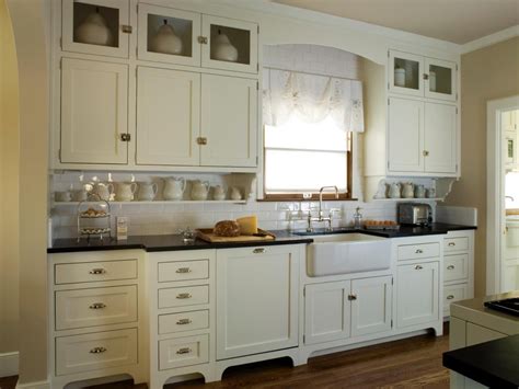 They are low on maintenance and are most appropriate for constant cleaning. This quaint cottage kitchen features antique white Shaker ...