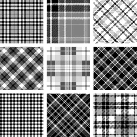 Plaid Fabric Patterns Seamless Vector 06 Free Download