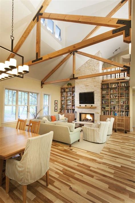 How can i create exposed roof trusses in a room with a cathedral ceiling? Ideas For Decorating A Great Room With Cathedral Ceilings ...