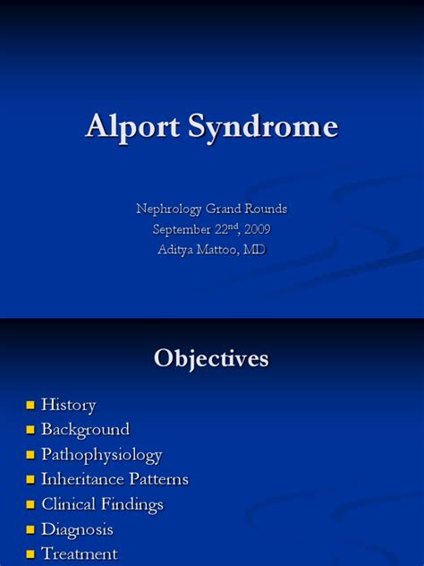 Alport Syndrome 1 Dominance Genetics Clinical Medicine