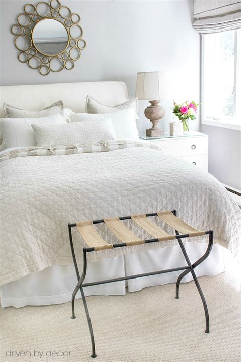 Perfect for the guest room, the scarlett luggage rack will make your house guests feel welcome with a convenient place to set their luggage and unpack. Ten Essentials for a Guest Room Retreat | Driven by Decor