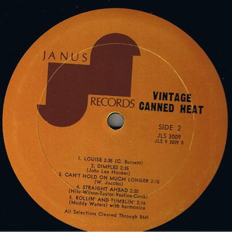 Canned Heat Vintage Used Vinyl High Fidelity Vinyl Records And Hi