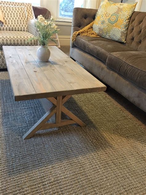 Create your very own green space on top of your coffee table and add breath of fresh air and life to your living room. Rustic Farmhouse Coffee Table X-Ends | Cool coffee tables ...