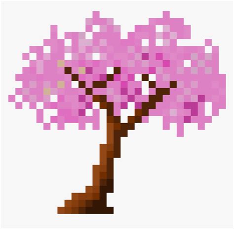 Cherry Blossom Tree Cherry Blossom Tree Pixel Art Hd Png Download