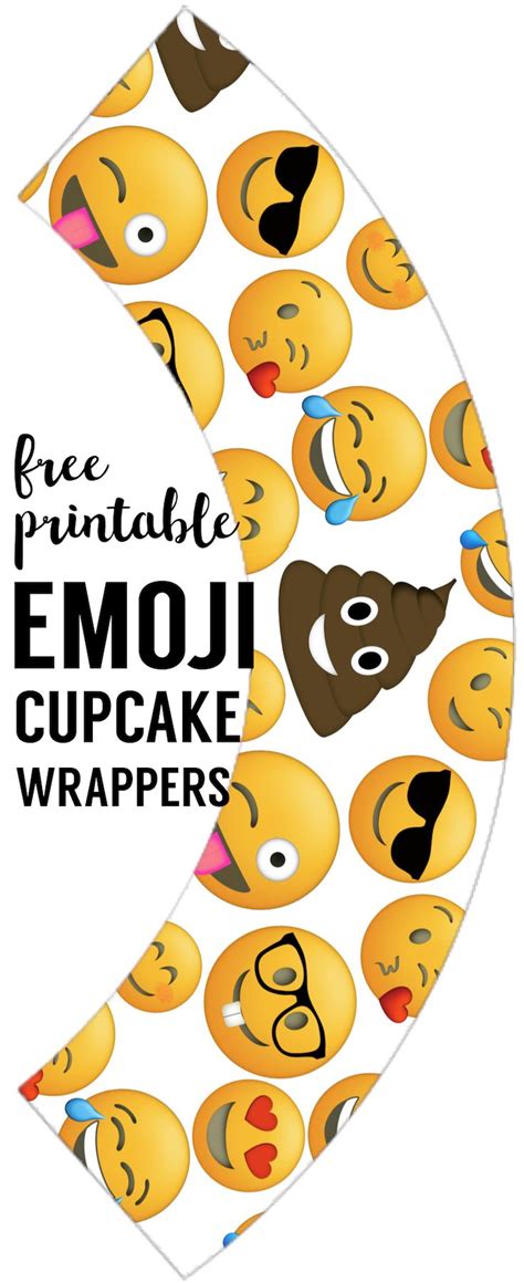 Emoji Cupcake Wrappers Free Printable Birthday Party Snacks Birthday