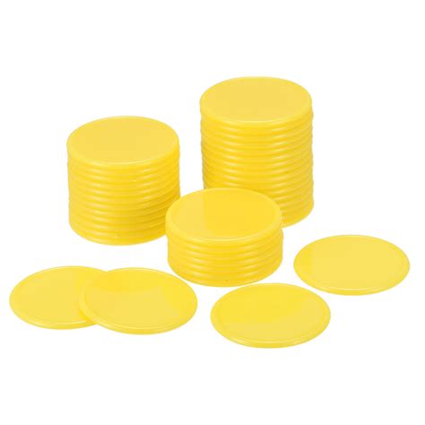 Uxcell Small Plastic Learning Counters 37mm145 Inch Yellow Pack Of 50