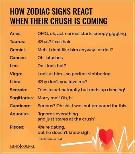 How Zodiac Signs React When Their Crush Is Coming Get A Boyfriend