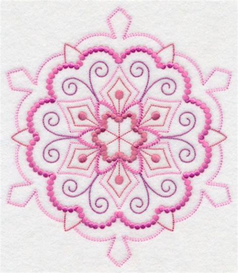 Sensational Snowflake Fancy Candlewicking Machine Embroidery