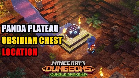 Panda Plateau Obsidian Chest Location Minecraft Dungeons Youtube