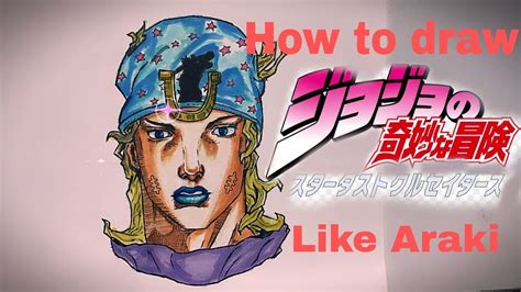 how to draw colour jojo s bizzare adventure just like araki drawing jhonny joestar part 3