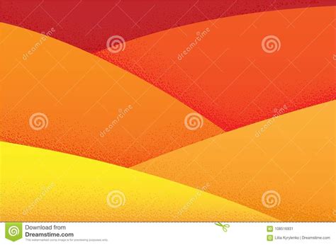 Orange Warm Desert Background With A Grainy Texture Hills Or Mounds Of