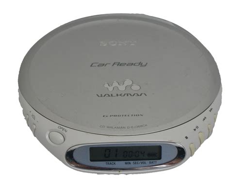 Sony Silverwhite Portable Cd Walkman Player Car Ready G Protection D