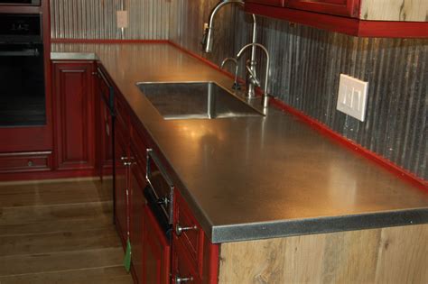 Stainless Steel Countertop Carlson Design Red Cabinets Kitchen Cabinets Stainless Steel